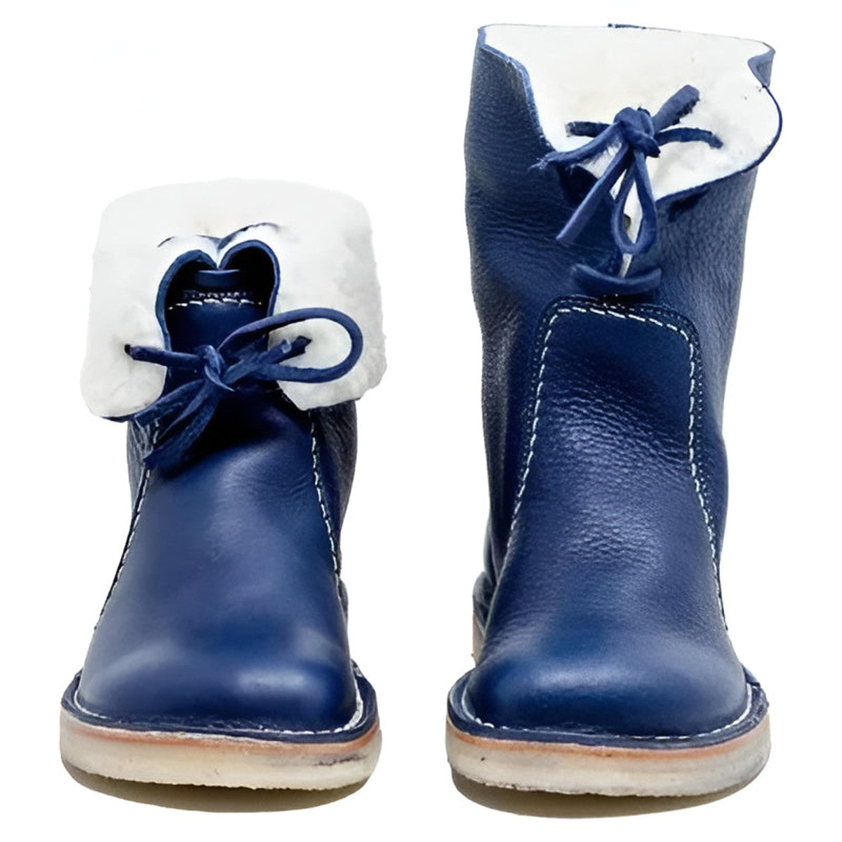 Warm Winter Ankle Boots with Plush Wool Lining and Side Zipper