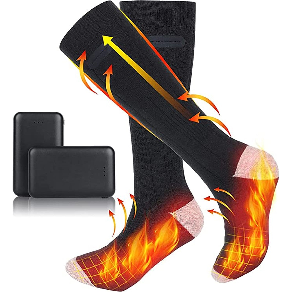 Electric Heated Socks with Rechargeable Battery and Remote Temperature Control