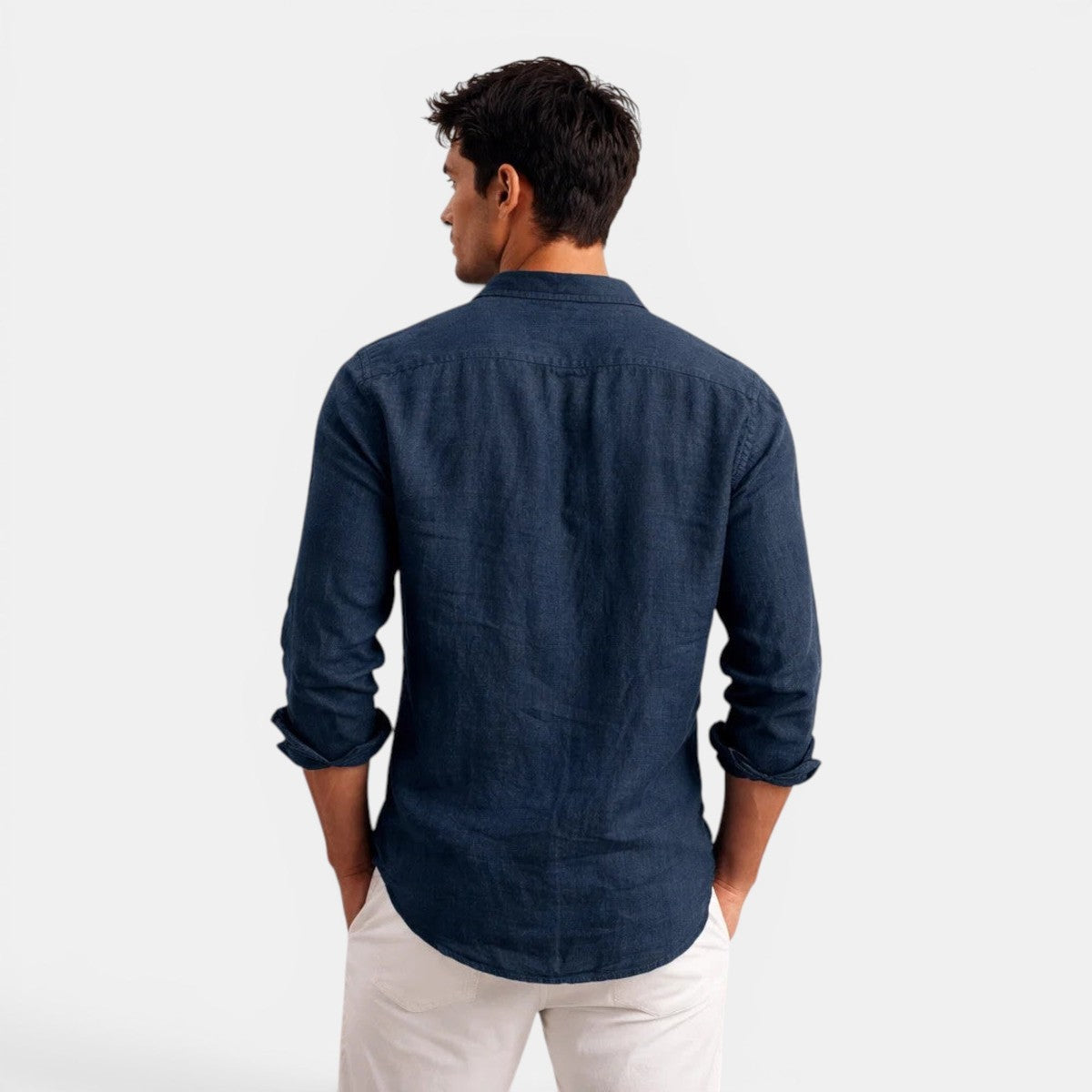 Men Casual Short Sleeve Shirt with Textured Waffle Pattern and Camp Collar