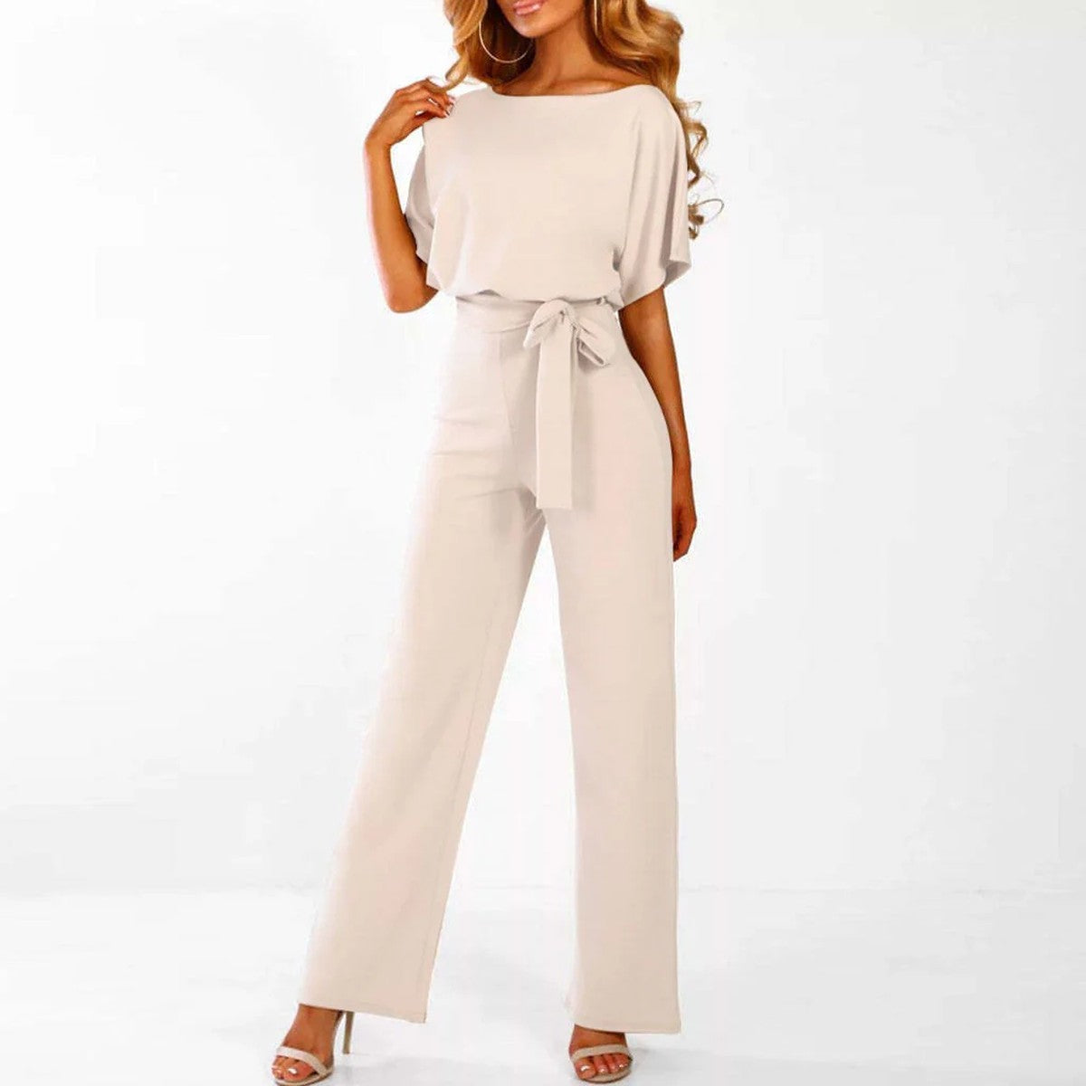 Sleeveless Wide Leg Jumpsuit with Front Patch Pockets