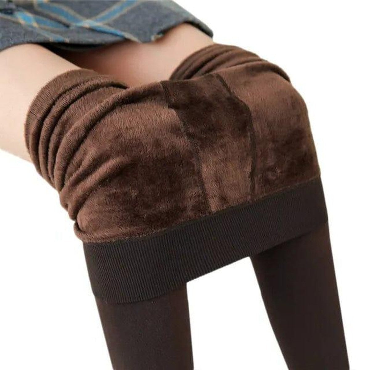 Thermal Fleece Lined Tights with High Waist and Thick Warm Interior Lining