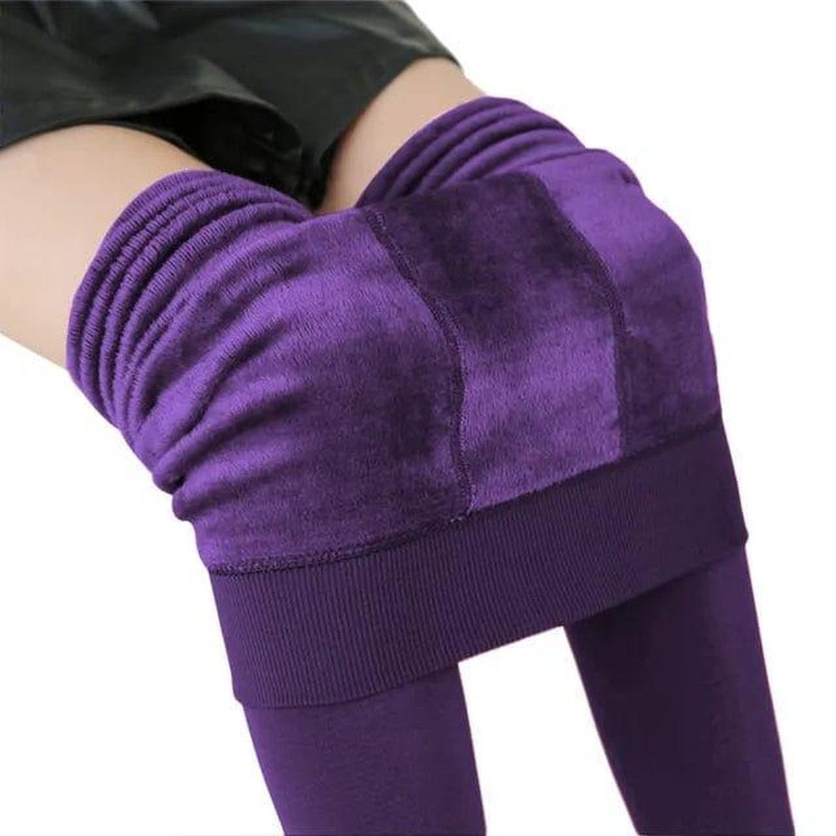 Thermal Fleece Lined Tights with High Waist and Thick Warm Interior Lining