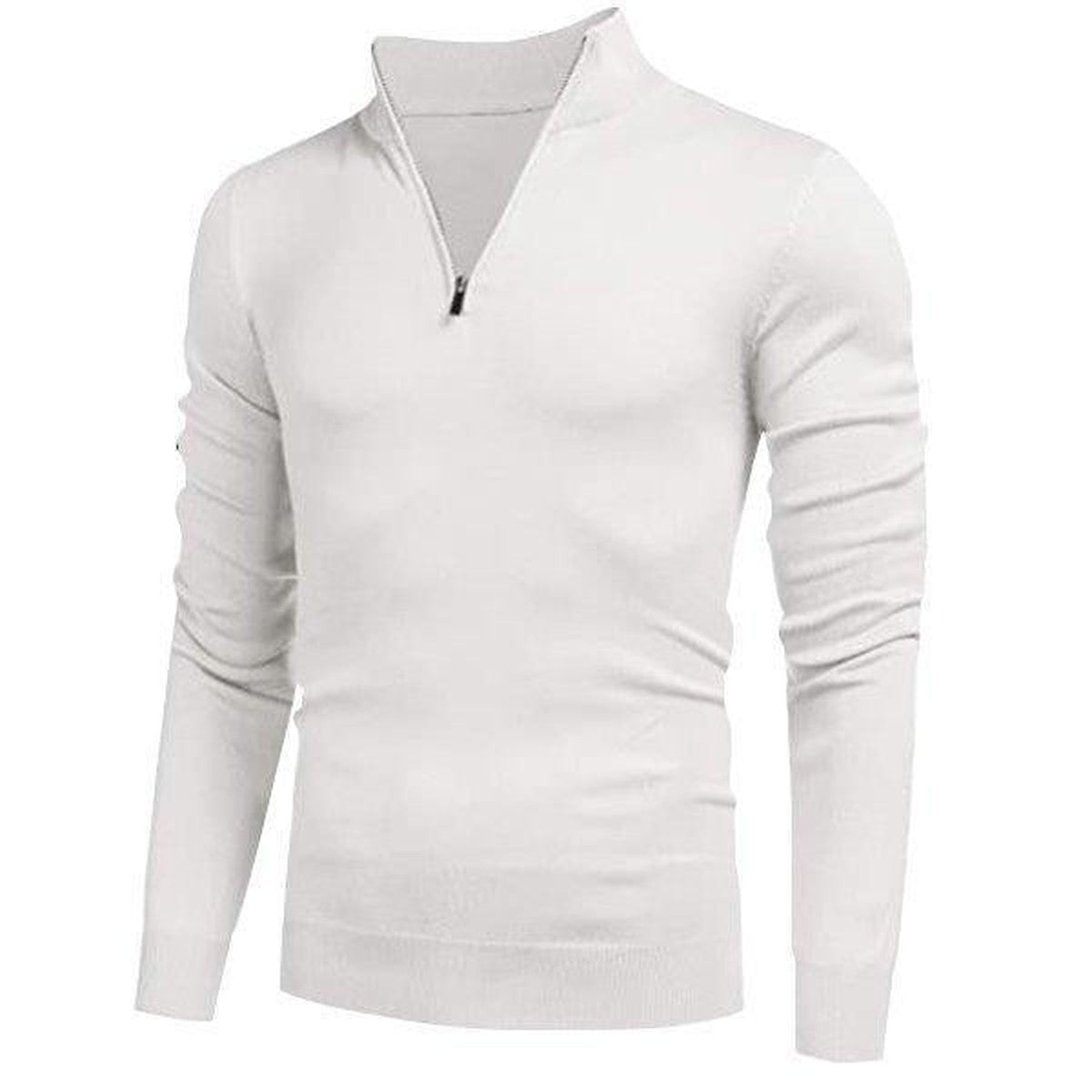 Long Sleeve Knit Pullover Sweater with Ribbed Hem and Cuffs