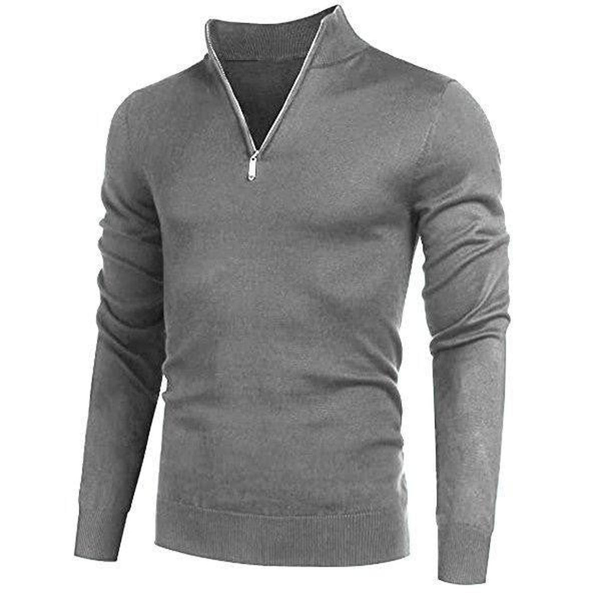 Long Sleeve Knit Pullover Sweater with Ribbed Hem and Cuffs