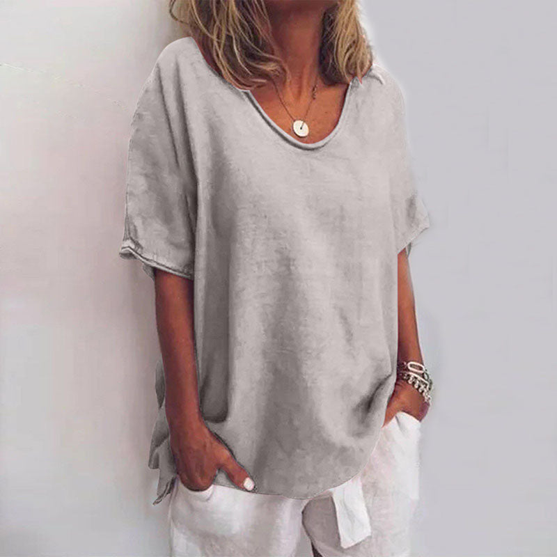 Soft Breathable Blouse with Loose Draped Fit and Lightweight Fabric
