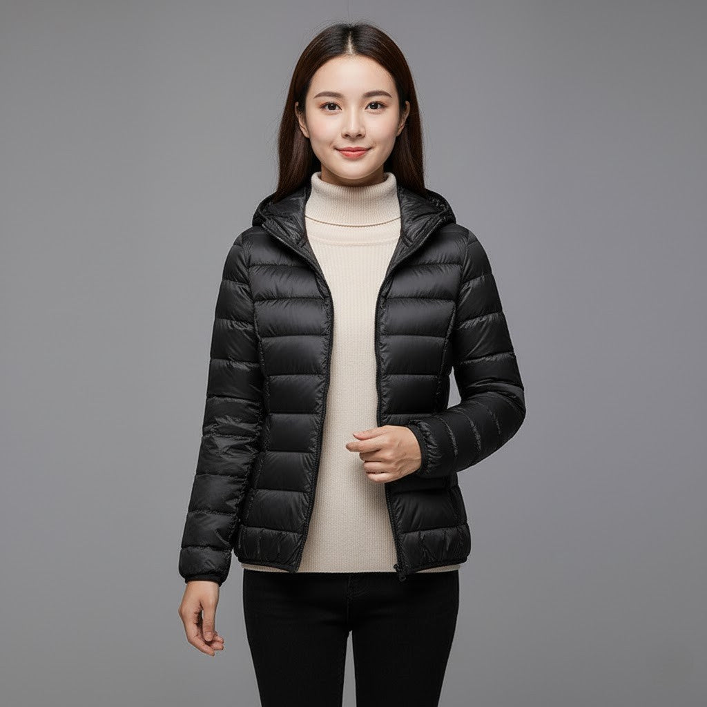 Lightweight Padded Jacket for Women with Breathable Lining