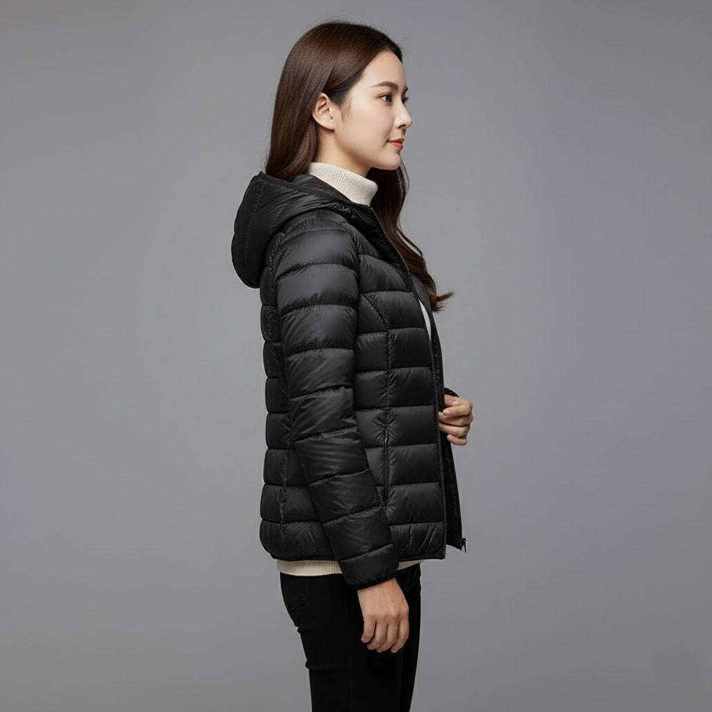 Lightweight Padded Jacket for Women with Breathable Lining
