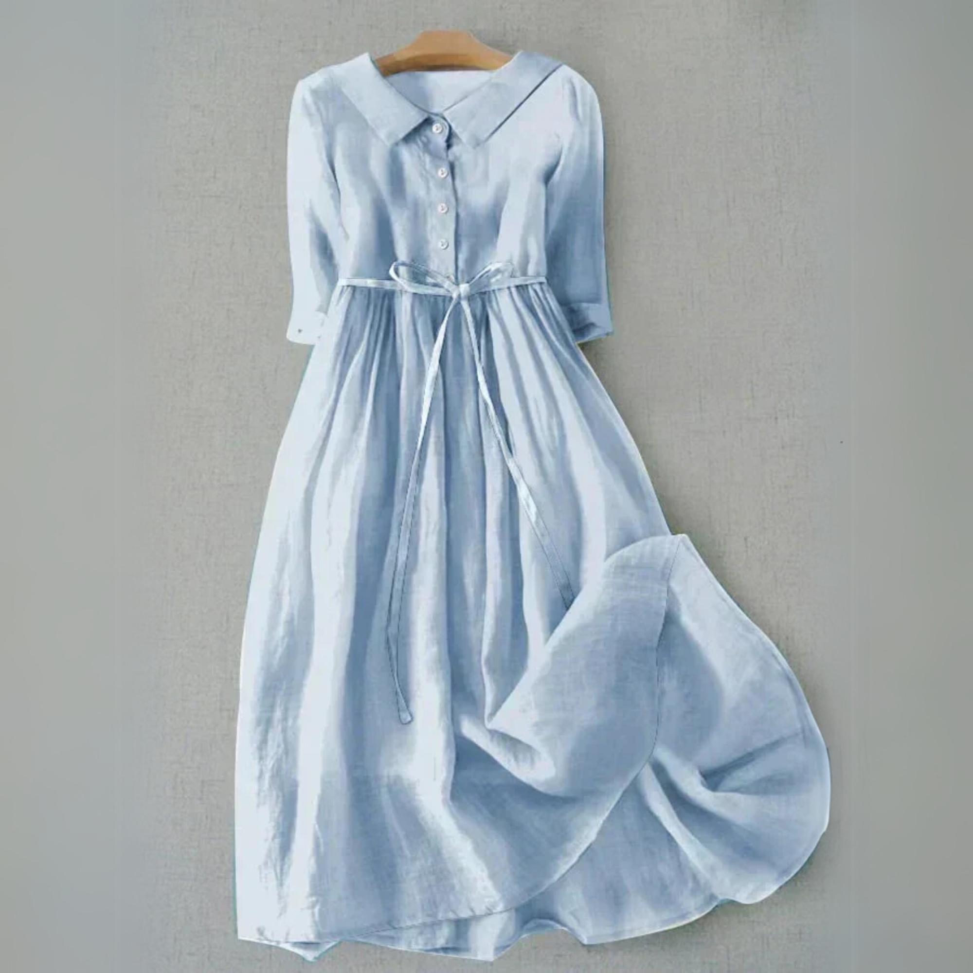 Women's Breathable Casual Dress with Relaxed Fit and Minimalist Design