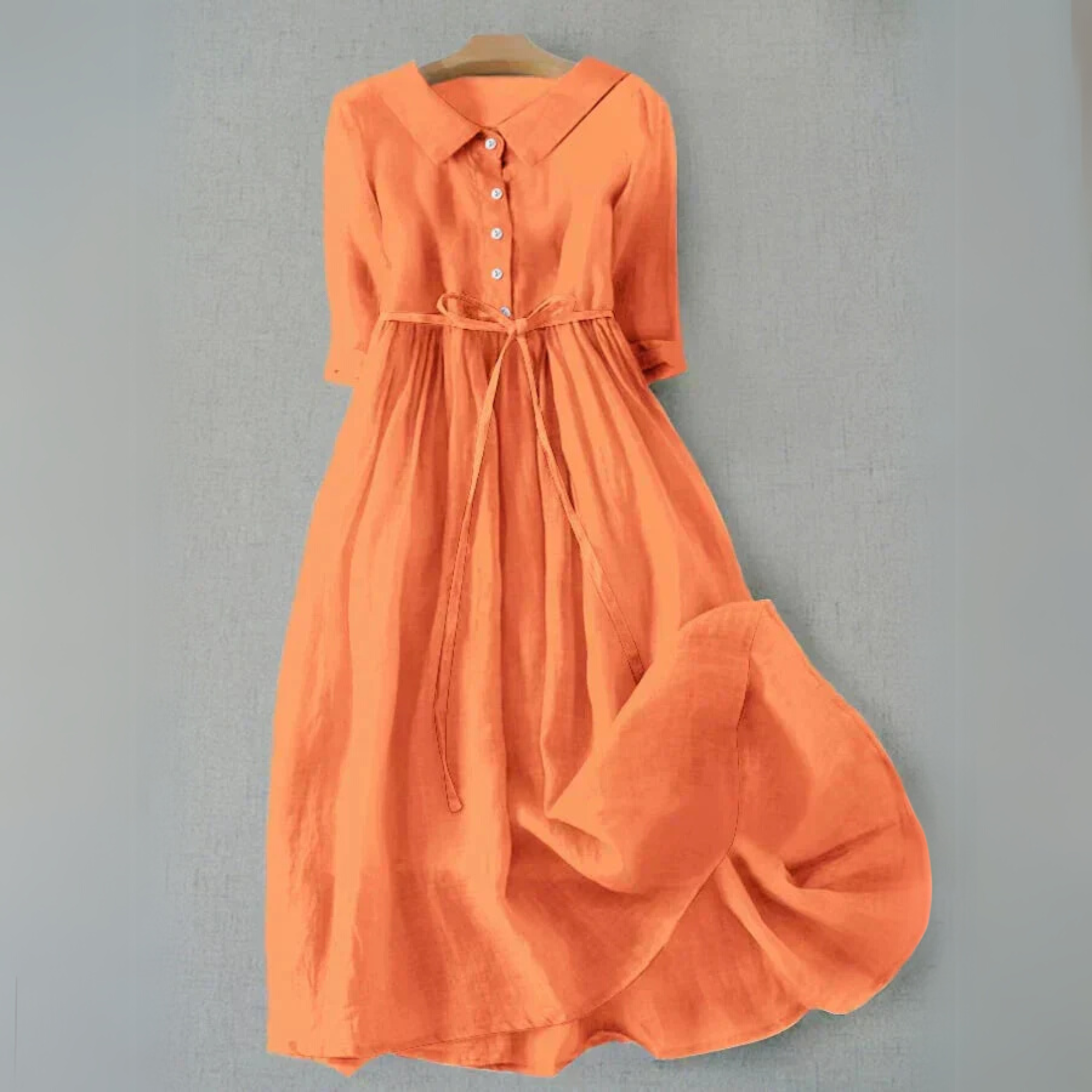 Women's Breathable Casual Dress with Relaxed Fit and Minimalist Design