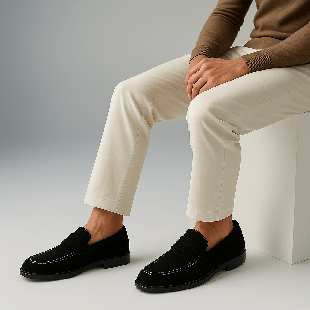LumiNovi | The Suede Penny Loafers