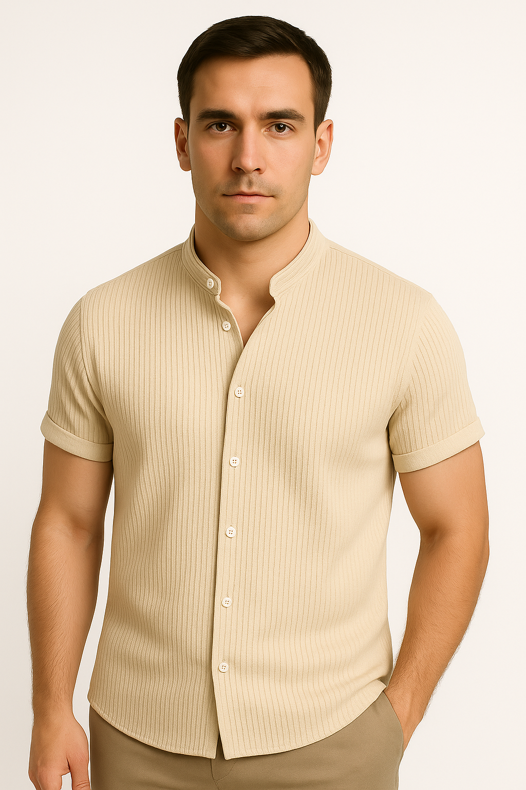 LumiNovi | The Short Sleeve Cotton Shirt