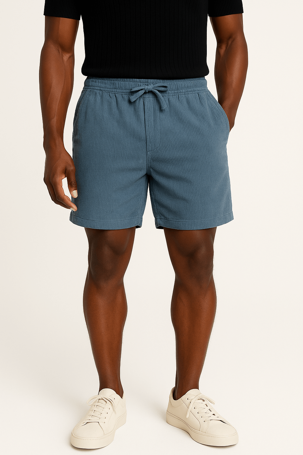 LumiNovi | Cordell Corduroy Shorts – Sky Blue