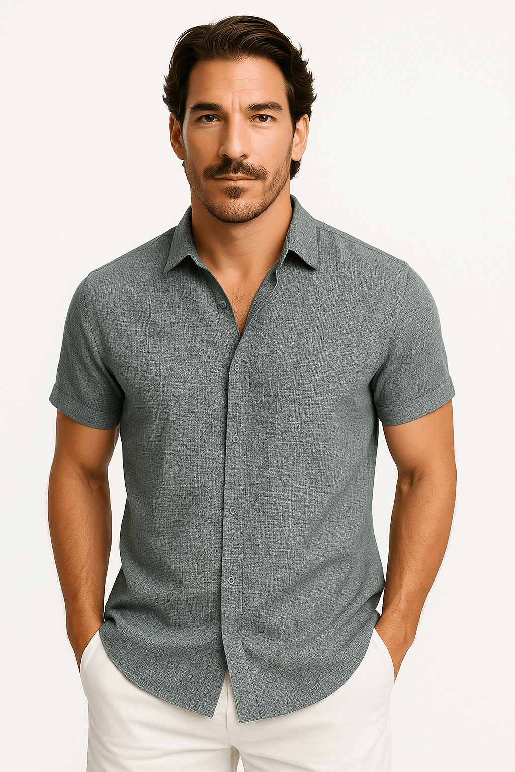 LumiNovi | The Linen Lapel Polo