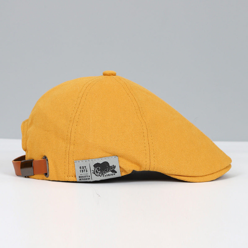 Men's Beret with Adjustable Strap and Breathable Lightweight Fabric, Unisex Design