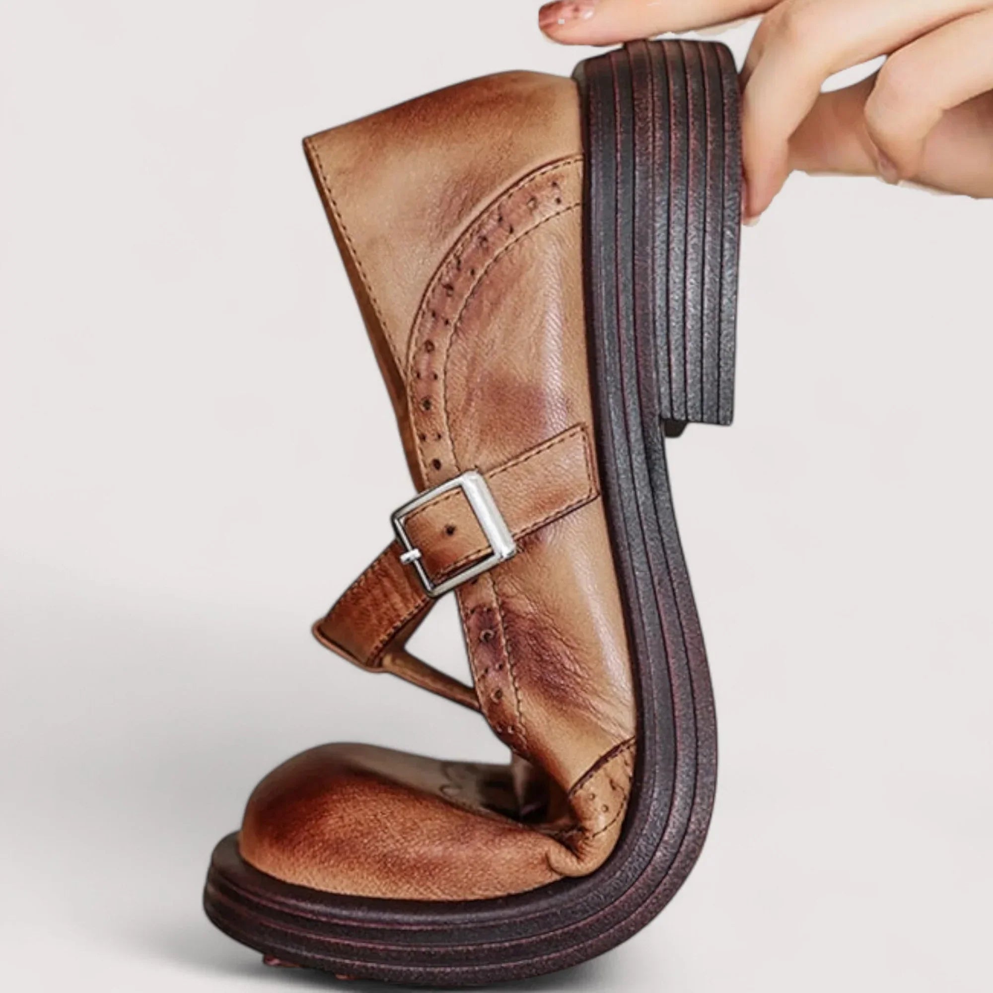 Orthopedic Mary Jane Shoes with Removable Supportive Insole and Adjustable Strap, Low Heel