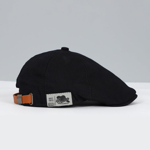 Men's Beret with Adjustable Strap and Breathable Lightweight Fabric, Unisex Design