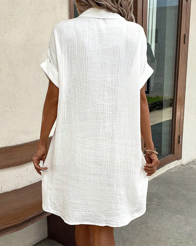 Breathable Lightweight Dress with Relaxed Drape and Wrinkle-Resistant Fabric