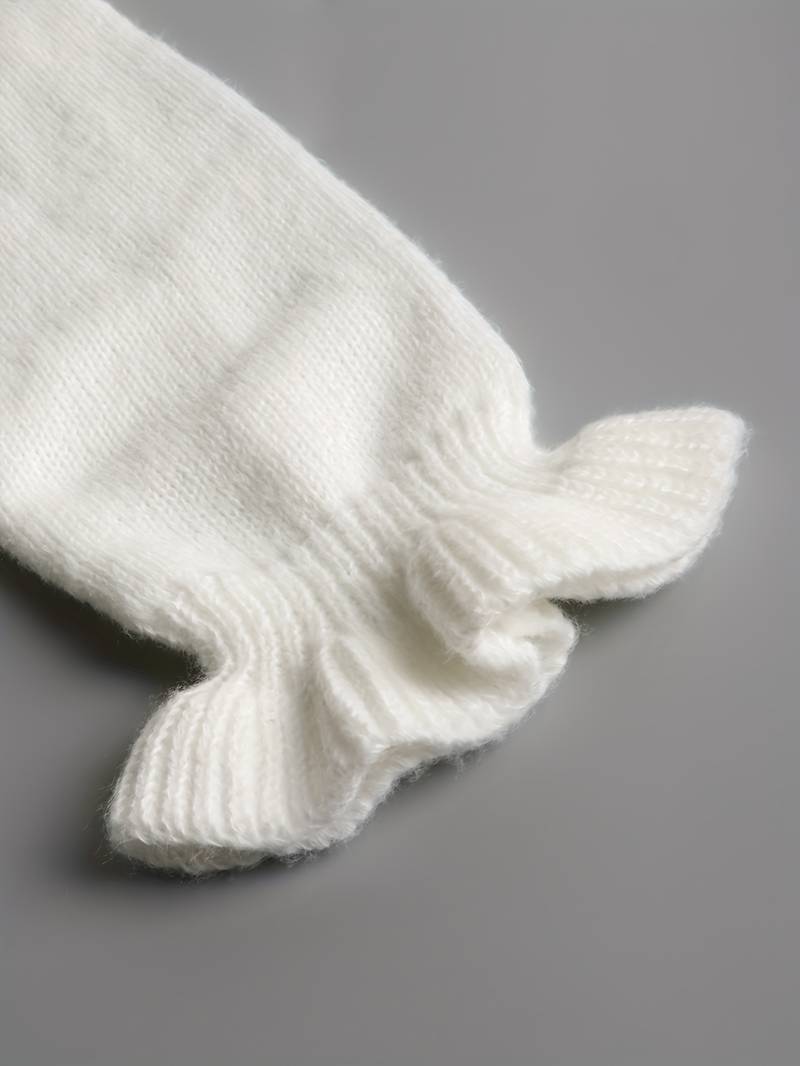 Women's Ruffle Blouse with Decorative Front Buttons and Relaxed Fit, Woven Blend