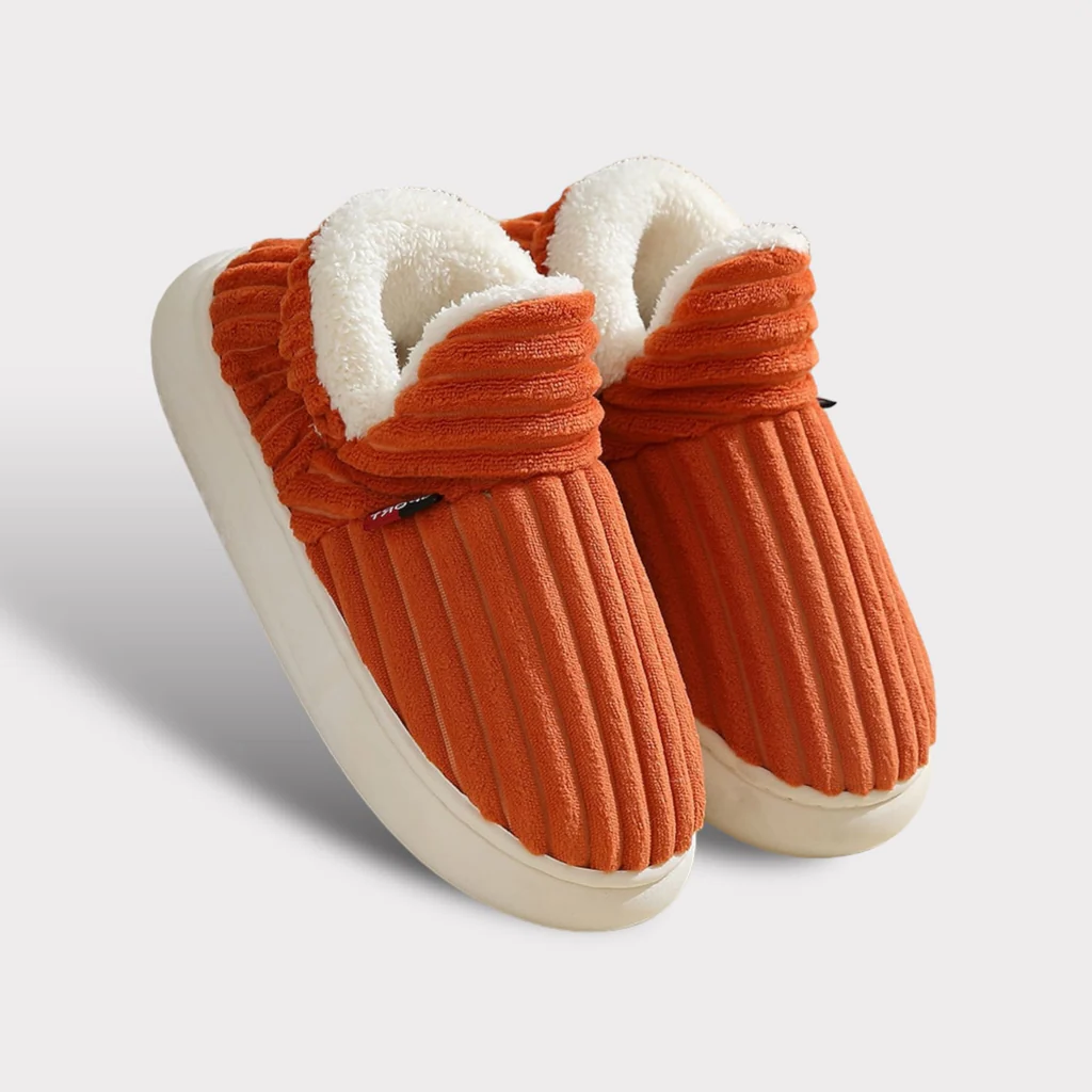 Fleece Slippers with Textured Grip Sole and Extended Ankle Coverage, Unisex