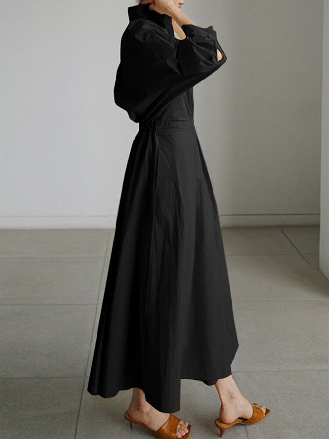 Lightweight Long Dress with Flowing Silhouette and Breathable Fabric