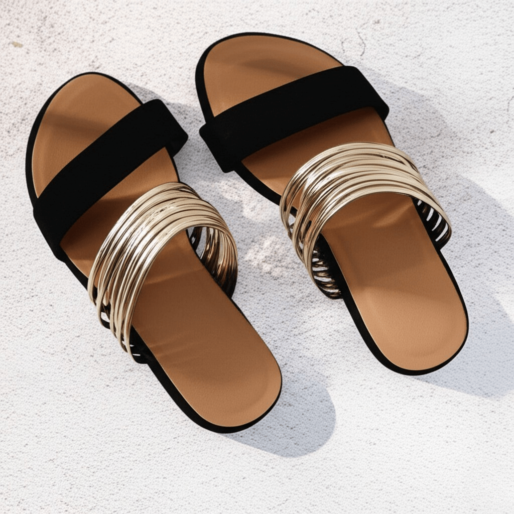 Orthopedic Sandals with Arch Support and Lightweight Cushioning, Slip-On Design