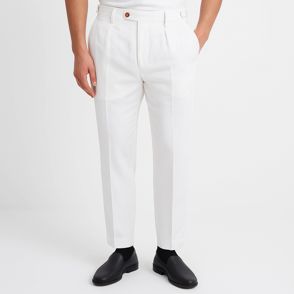Luminovi | Tapered Button Closure Pants