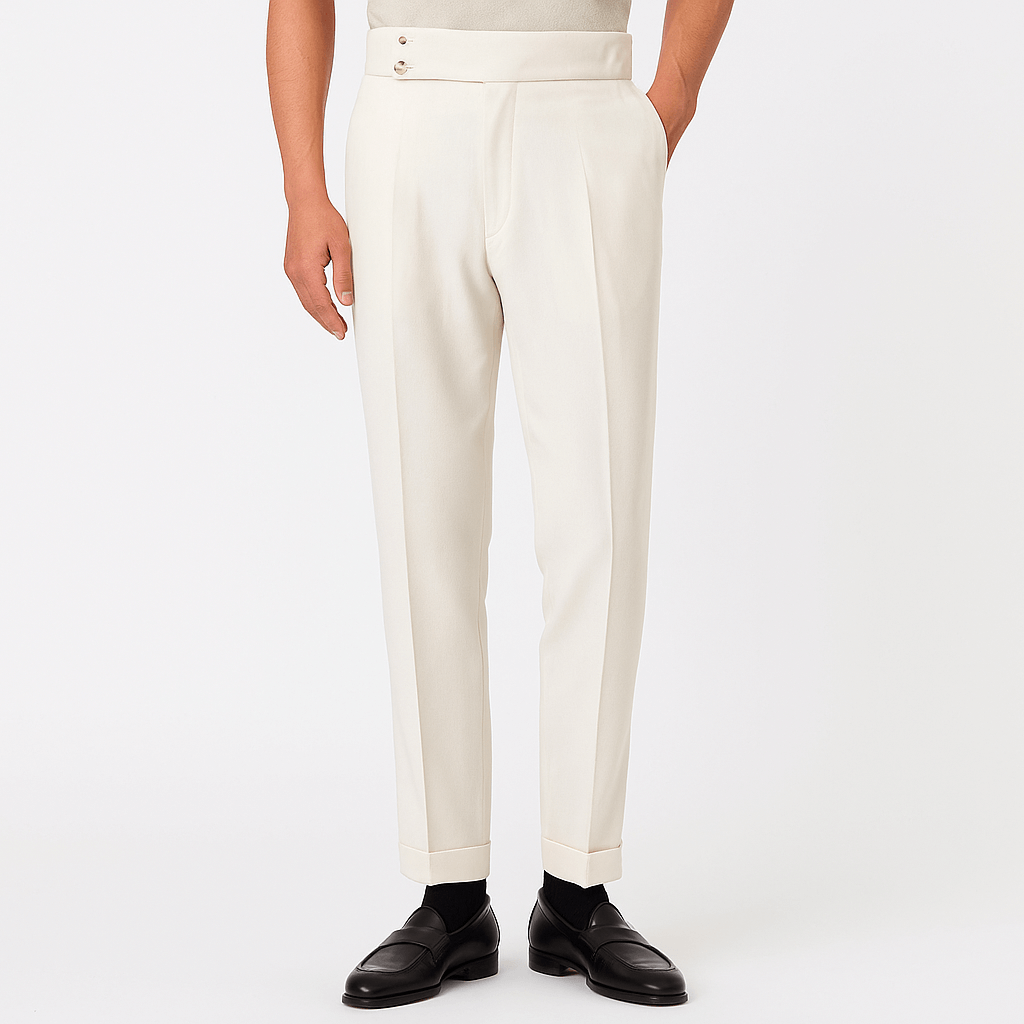 Luminovi | Double Button Pleated Trousers