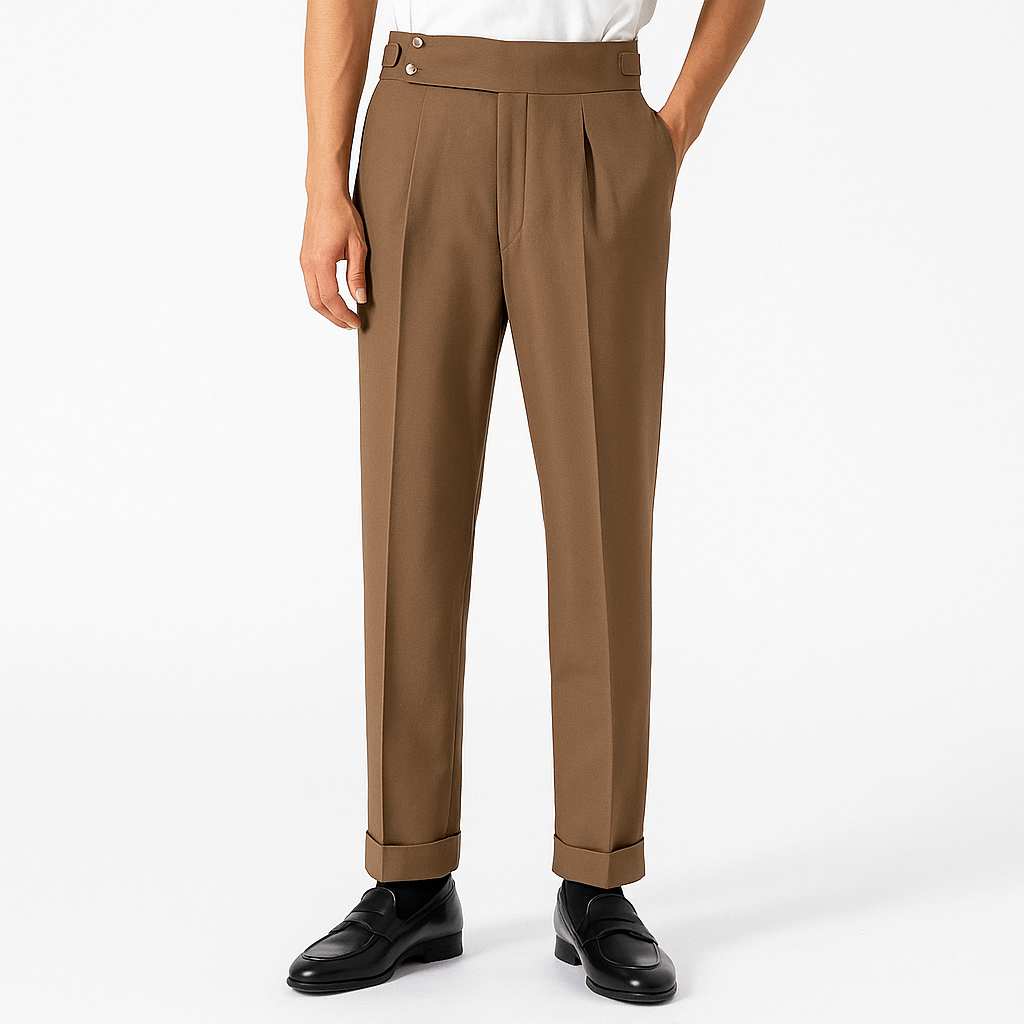 Luminovi | Double Button Pleated Trousers