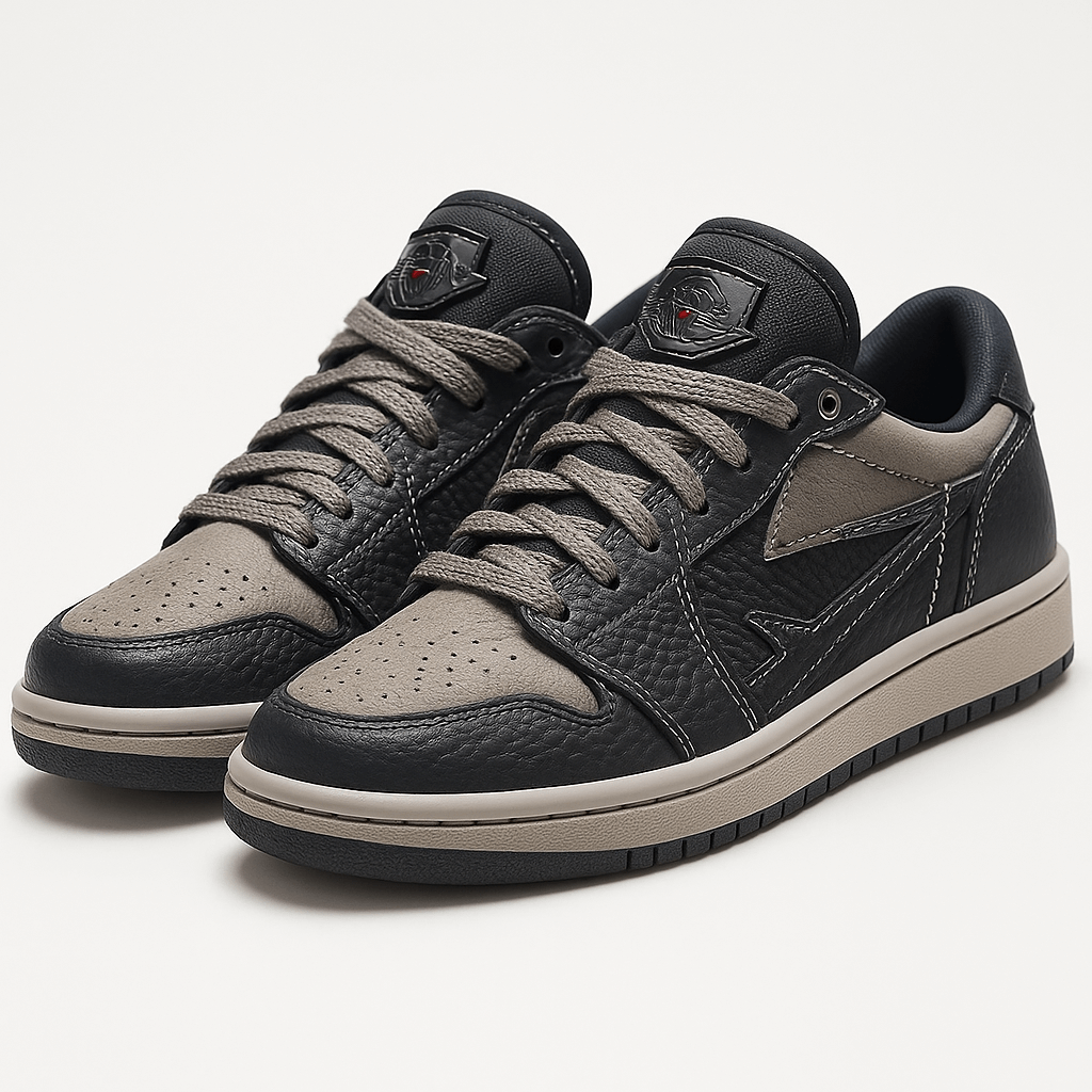 Luminovi | Black Mamba Snakeskin Sneakers