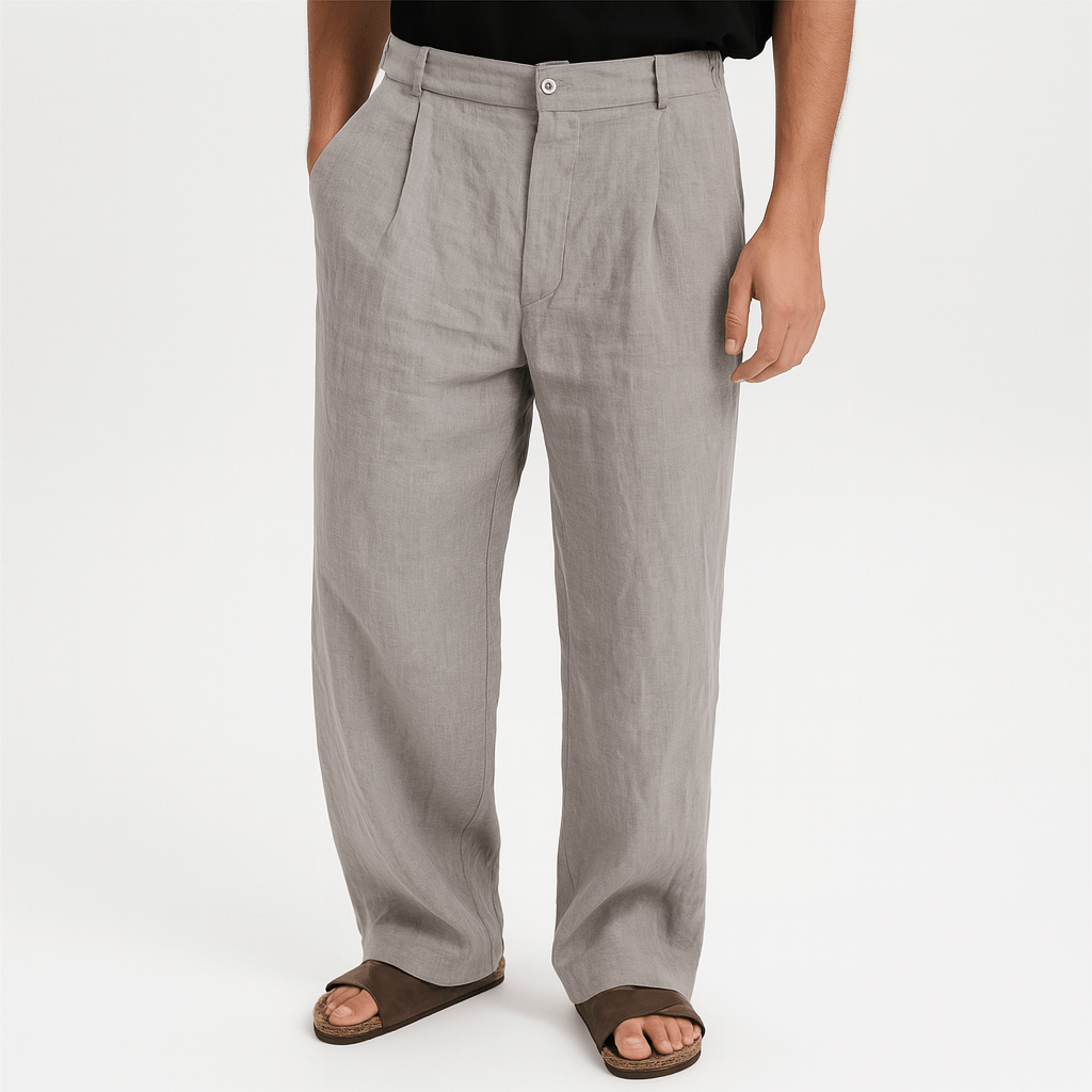 Luminovi | Wide-Leg Linen Trousers