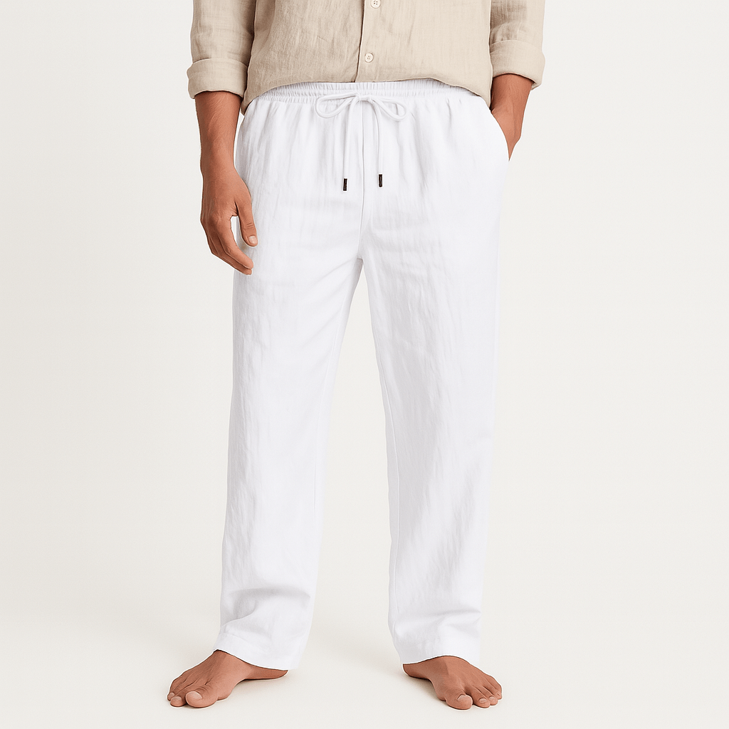 Luminovi | Relaxed Fit Linen Trousers