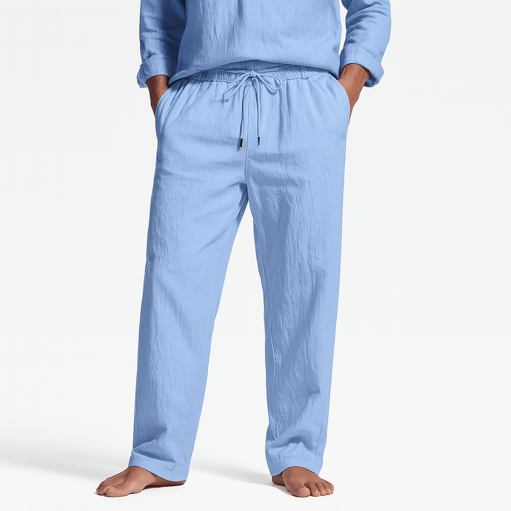 Luminovi | Relaxed Fit Linen Trousers