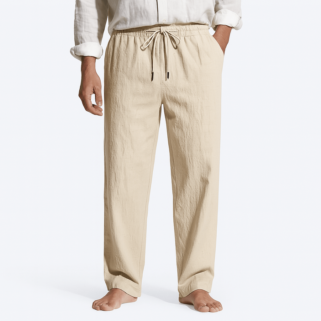 Luminovi | Relaxed Fit Linen Trousers