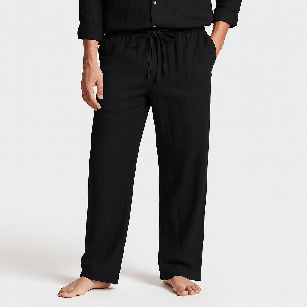 Luminovi | Relaxed Fit Linen Trousers
