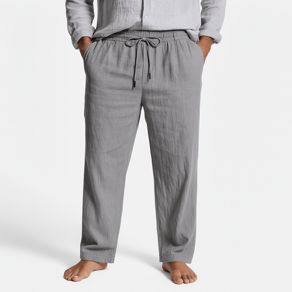 Luminovi | Relaxed Fit Linen Trousers