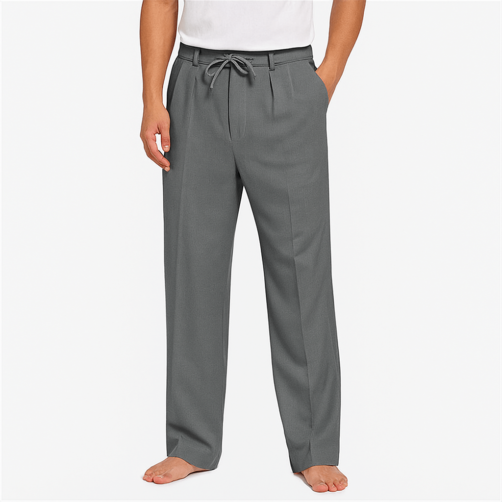 Luminovi | Relaxed Pleated Linen Trousers
