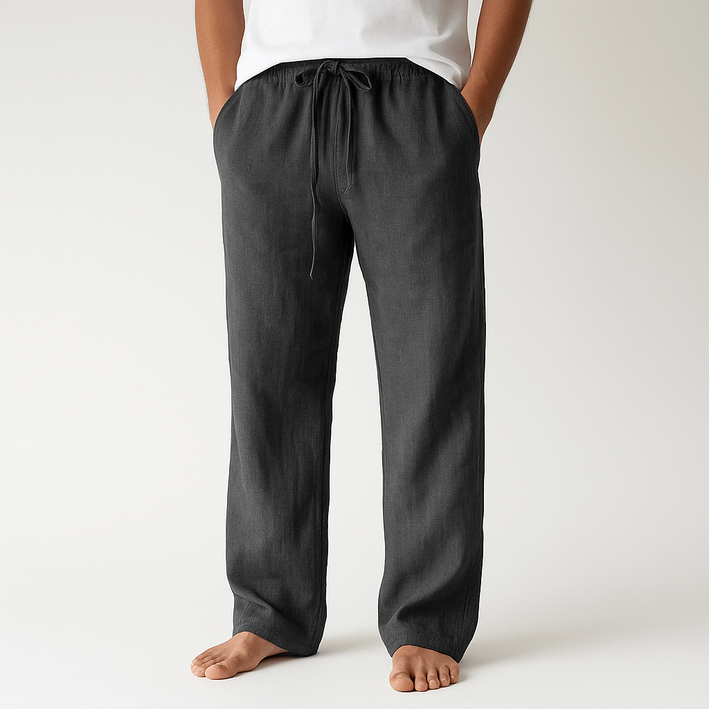 Luminovi | Baggy Fit Linen Trousers