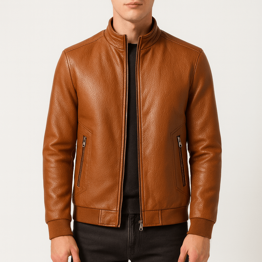 LUMINOVI | Textured Leather Jacket