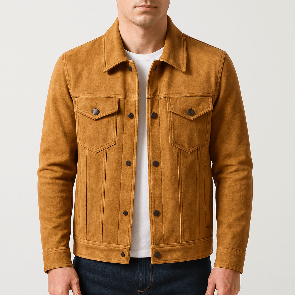 LUMINOVI | Suede Retro Jacket