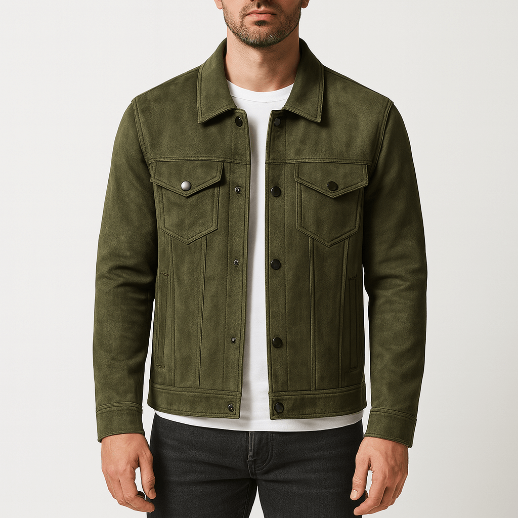 LUMINOVI | Suede Retro Jacket