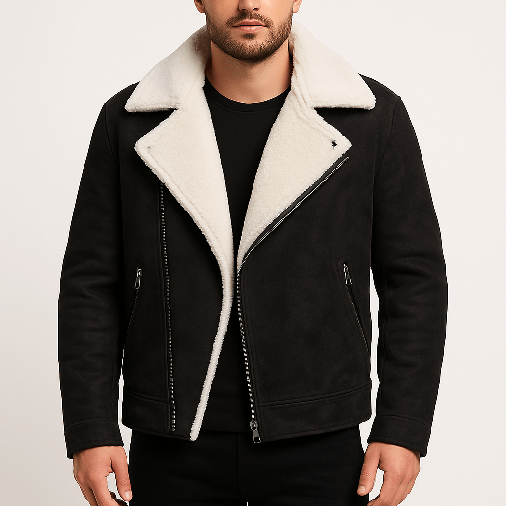LUMINOVI | Suede Shearling Jacket