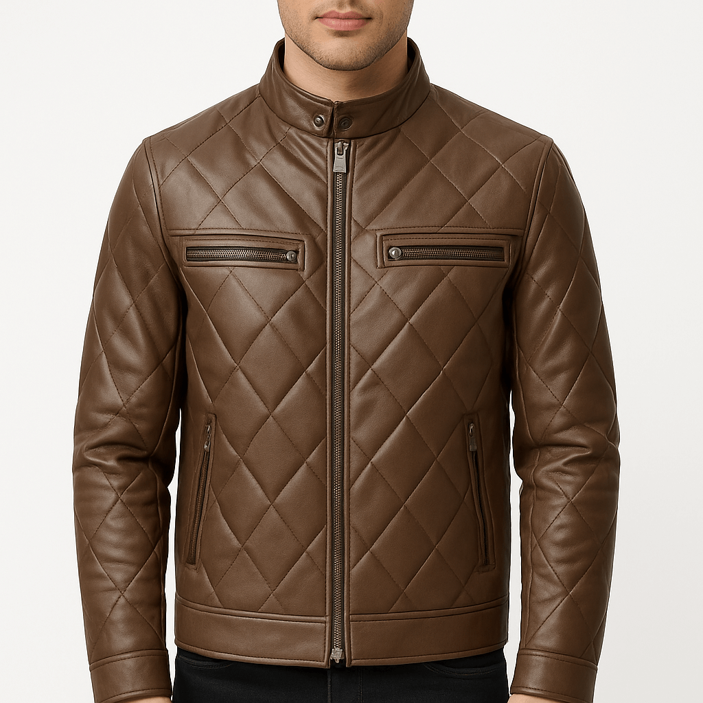 LUMINOVI | Quilted Leather Jacket