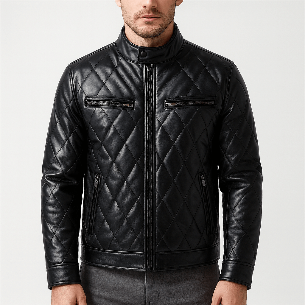 LUMINOVI | Quilted Leather Jacket