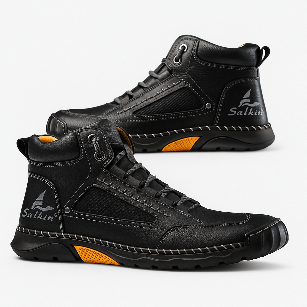 Luminovi | Leather High-Top Shoes