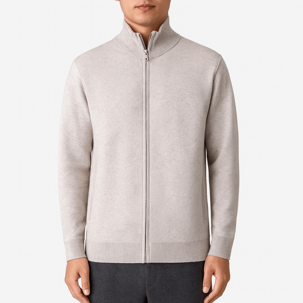 Luminovi | Full-Zip Wool Sweater