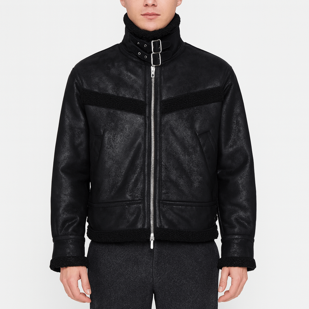 LUMINOVI | Brushed Bomber Jacket