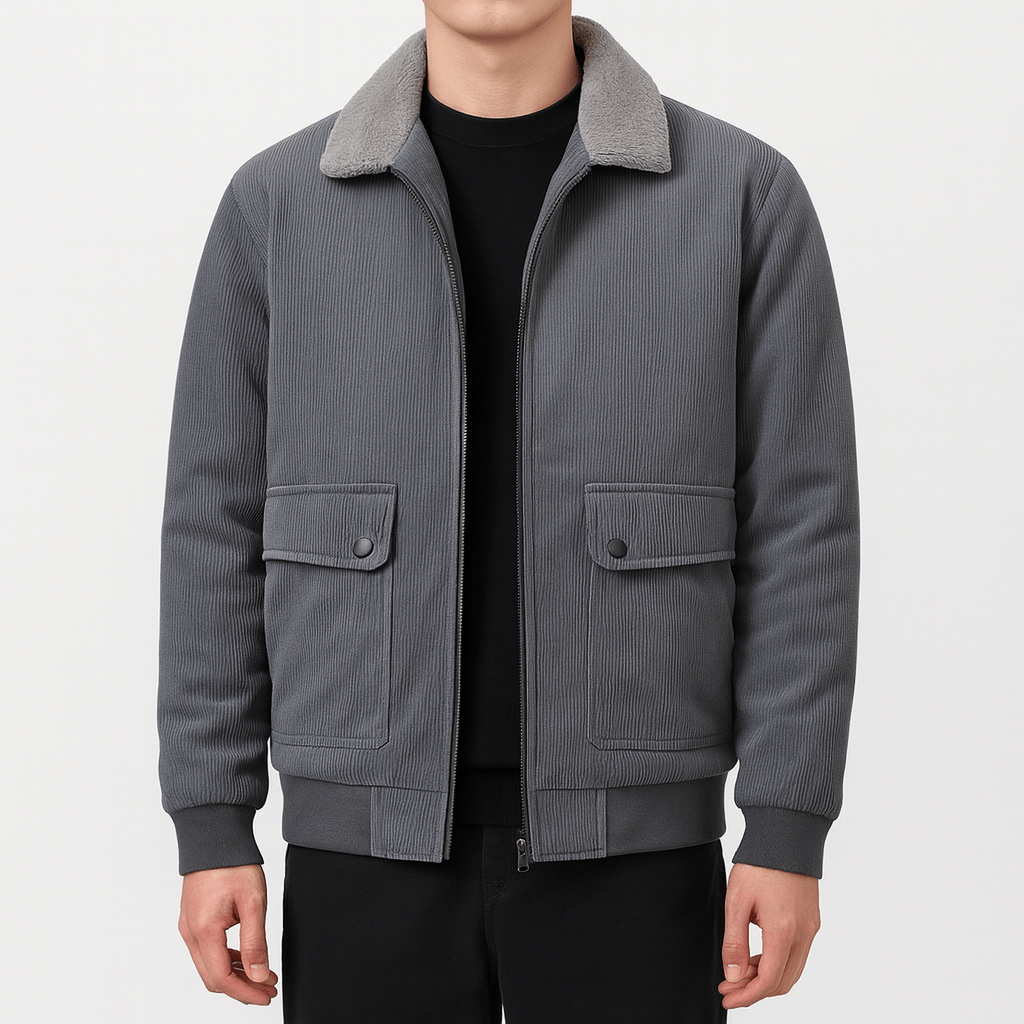 LUMINOVI | Corduroy Bomber Jacket