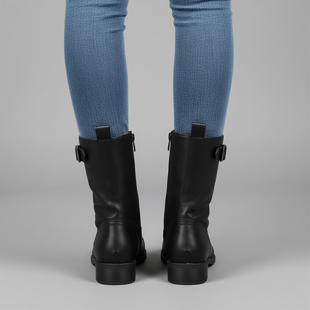 Women's Ankle Boots with Orthopedic Support and Side Zipper