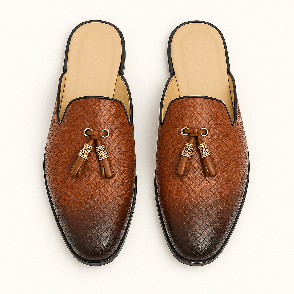 LumiNovi | The Backless Tassel Loafers