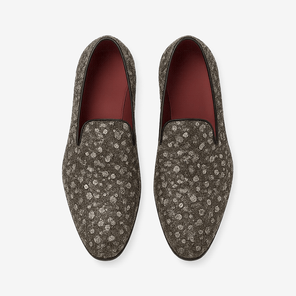 LumiNovi | The Sequin Textile Loafers